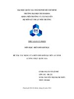 đề tài tác động của biến đổi khí hậu đến an ninh lương thực quốc gia