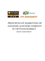 principles of marketing ofjapanese acecook companyin vietnam market group assignment