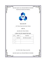 bài tập lớn kỹ thuật bao gói thực phẩm đề tài bao bì giấy thực phẩm