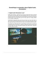 somethings to remember about digital audio workstation