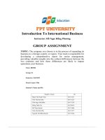 the company you choose is in the process of expanding its business to a foreign country or region your team is responsible for developing a comprehensive report for senior management