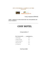 topic solutions to restore hotels after the covid pandemic and attract customers v cosy hotel