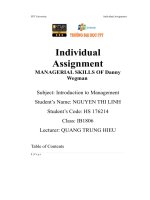 individual assignment managerial skills of danny wegman