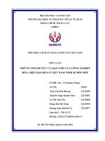 NHỮNG THÀNH TỰU VÀ HẠN CHẾ CỦA CÔNG NGHIỆP HÓA, HIỆN ĐẠI HÓA Ở VIỆT NAM THỜI KÌ ĐỔI MỚI