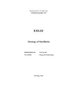 essay strategy of starbucks