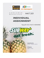 individual assignment subway eat fresh