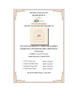 tiểu luận xây dựng kế hoạch và triển khai mobilemarketing cho thương hiệu thời tranglenlalen