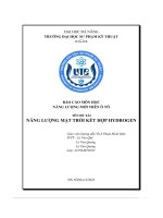 báo cáo môn học năng lượng mới trên ô tô năng lượng mặt trời kết hợp hydrogen