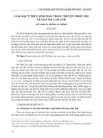 GIÁO DỤC Ý THỨC SINH THÁI TRONG TRUYỆN THIẾU NHI CỦA HÀ THỊ CẨM ANH