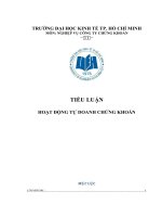 Tiểu luận - Nghiệp vụ công ty chứng khoán -  đề tài - HOẠT ĐỘNG TỰ DOANH CHỨNG KHOÁN