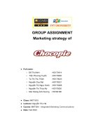 group assignment marketing strategy of chocopie