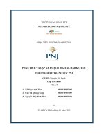 tiểu luận phân tích và lập kế hoạch digital marketing thương hiệu trang sức pnj
