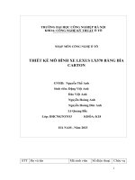 nhập môn công nghệ ô tô thiết kế mô hình xe lexus lx570 bằng bìa carton