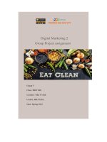 digital marketing 2 group project assignment eat clean