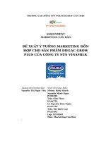 tiểu luận đề xuất ý tưởng marketing hỗnhợp cho sản phẩm dielac growplus của công ty sữa vinamilk