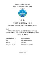 ỨNG DỤNG PLC VÀ KHÍ NÉN NGHIÊN CỨU HỆ THỐNG CHIẾT RÓT NƯỚC, ĐÓNG NẮP CHAI VÀ DÁN NHÃN TỰ ĐỘNG