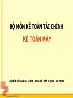 Bài Giảng Kế Toán Máy ( Combo Full Slides 5 Chương ) 