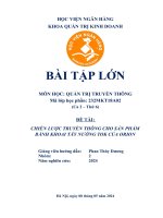 đề tài chiến lược truyền thông cho sản phẩm bánh khoai tây nướng tok của orion