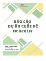 báo cáo dự án cuối kìmco201m