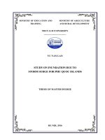 Luận văn thạc sỹ Kỹ thuật và Quản lý vùng ven biển: Study on inundation due to storm surge for Phu Quoc island