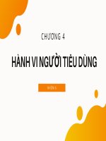 marketing bán lẻ hành vi người tiêu dùng