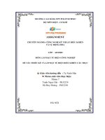 tiểu luận đề tài thiết kế và lắp đặt tủ điện điều khiển cầu trục