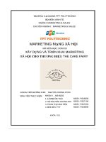 marketing mạng xã hội xây dựng và triển khai markrting xã hội cho thương hiệu the cake fairy