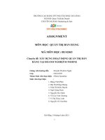 tiểu luận chuyên đề xây dựng hoạt động quản trị bánhàng tại doanh nghiệp sunshine