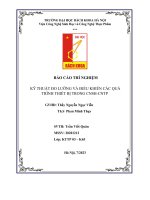 báo cáo thí nghiệm kỹ thuật đo lường và điều khiển các quá trình thiết bị trong cnsh cntp