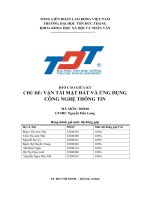 báo cáo giữa kỳ chủ đề vận tải mặt đất và ứng dụng công nghệ thông tin