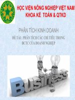  Tiểu luận - PHÂN TÍCH KINH DOANH - ĐỀ TÀI : PHÂN TÍCH CÁC CHỈ TIÊU TRONG BCTC CỦA DOANH NGHIỆP


