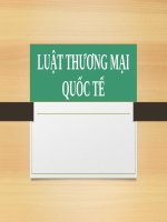 Bài Giảng Luật Thương Mại Quốc Tế ( Combo Full Slides 5 Bài )