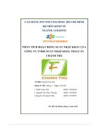 tiểu luận phân tích hoạt động xuất nhập khẩu củacông ty tnhh xuất nhập khẩu trái cây chánh thu