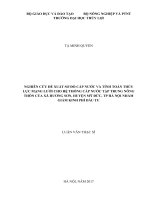 Luận văn thạc sĩ Kỹ thuật cơ sở hạ tầng: Nghiên cứu đề xuất sơ đồ cấp nước và tính toán thủy lực mạng lưới cho hệ thống cấp nước tập trung nông thôn của xã Hương Sơn, huyện Mỹ Đức, TP. Hà Nội nhằm giảm kinh phí đầu tư
