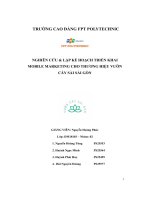 tiểu luận nghiên cứu lập kế hoạch triển khaimobile marketing cho thương hiệu vườncây sài sài gòn