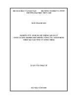 Luận văn thạc sĩ Quản lý xây dựng: Nghiên cứu áp dụng hệ thống quản lý chất lượng ISO 9001:2015 trong công tác thẩm định thiết kế tại Công ty Sông Nhuệ