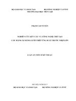 Luận án tiến sĩ Xây dựng công trình thủy: Nghiên cứu kết cấu và công nghệ chế tạo cầu máng xi măng lưới thép ứng suất trước nhịp lớn