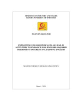 exploiting english podcasts as lead in activities to enhance non english majored freshmens interest in learning english