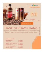 tiểu luận nghiên cứu hành vi khách hàng về sản phẩm pepsi cafe của suntory pepsico việt nam