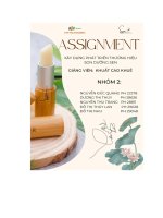 tiểu luận xây dựng phát triển thương hiệu son dưỡng sen