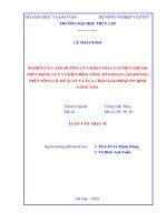 Luận văn thạc sĩ Xây dựng công trình thủy: Nghiên cứu ảnh hưởng của khai thác cát đến chế độ thủy động lực và diễn biến lòng dẫn đoạn lão hoàng trên sông Lô. Đề xuất và lựa chọn giải pháp ổn định lòng dẫn