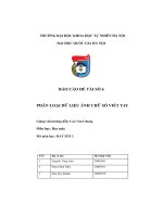 báo cáo đề tài số 6 phân loại dữ liệu ảnh chữ số viết tay