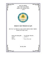 ĐỀ TÀIV AI TRÒ CỦA NHÀ NƯỚC TRONG PHÁT TRIỂN KINH TẾ Ở VIỆT NAM