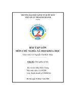 bài tập lớn môn chủ nghĩa xã hội khoa học chủ đề chủ nghĩa xã hộ