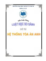 TIỂU LUẬN - LUẬT HỌC SO SÁNH - Đề tài -  Hệ Thống Toà án Anh