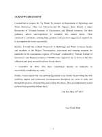 Luận văn thạc sĩ: Landslide inventory mapping using GIS and field investigations on scale 1:50.000 in Tuong Duong district, Nghe An province