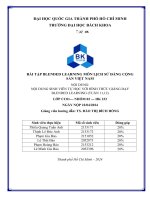 BÀI TẬP BLENDED LEARNING MÔN LỊCH SỬ ĐẢNG CỘNG SẢN VIỆT NAM NỘI DUNG NỘI DUNG SINH VIÊN TỰ HỌC VỚI HÌNH THỨC GIẢNG DẠY BLENDED LEARNING (TUẦN 11,12)