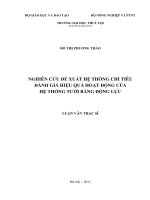 Luận văn thạc sĩ Quy hoạch và quản lý tài nguyên nước: Lập hệ thống chỉ tiêu đánh giá hiệu quả hoạt động của hệ thống công trình thủy lợi đầu mối là trạm bơm
