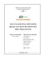 tiểu luận báo cáo asm final môn sof102 đề tài xây dựng hệ thống bánđiện thoại online