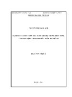 Luận văn thạc sĩ Thủy văn học: Nghiên cứu tính toán tiêu nước cho hệ thống thủy nông tỉnh Nam Định theo kịch bản nước biển dâng